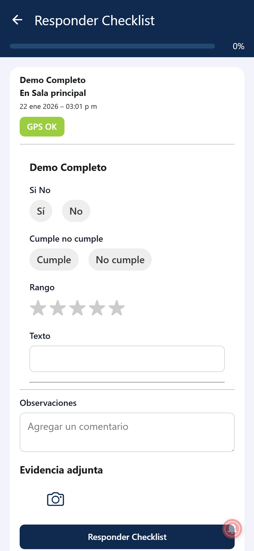 Vista App Móvil